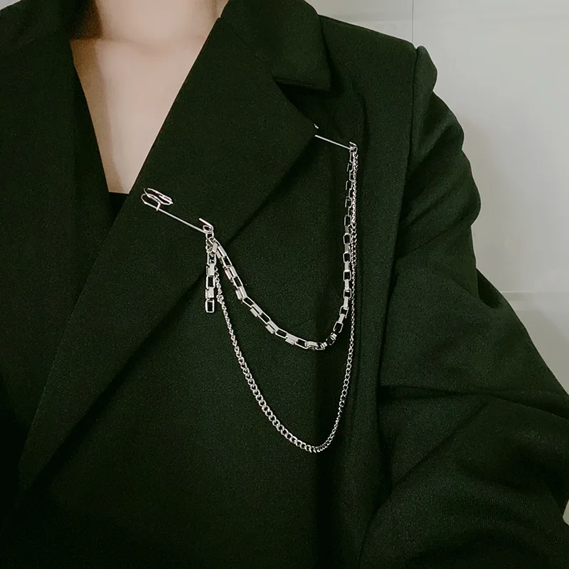 

Индивидуальная бижутерия в стиле хип-хоп, новинка 2022, модная цепочка, украшение для одежды, булавка для костюма, брошь, аксессуары для женско...