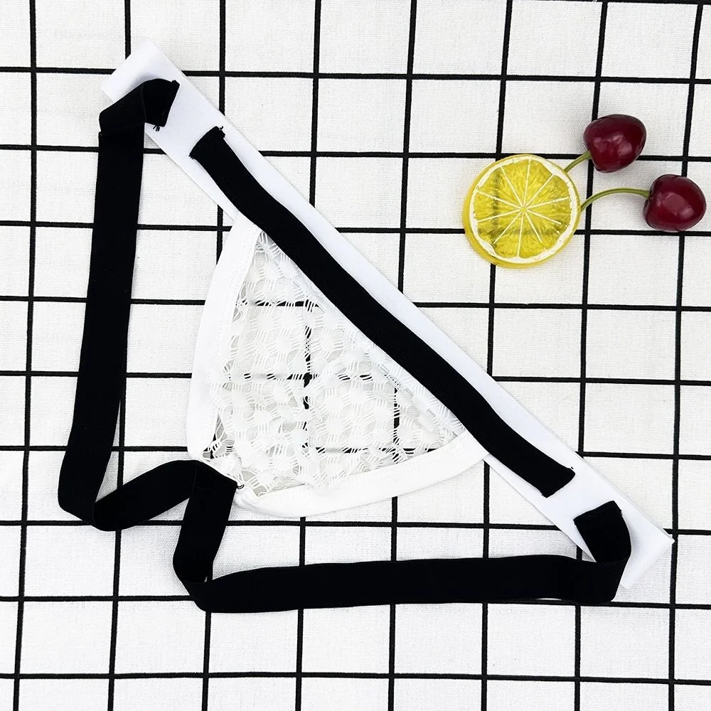 Лоскутные цвета сексуальное мужское нижнее белье с бандажами большие размеры M-XXL