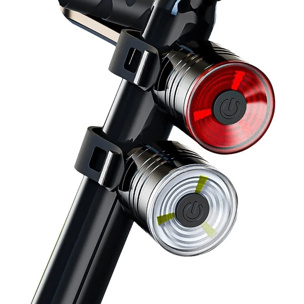 

LED Headlight Rear Light Bicycle Light Taillight Aluminum Alloy Helmet Night Riding Warning Mountain Bike Bicycle Accessories