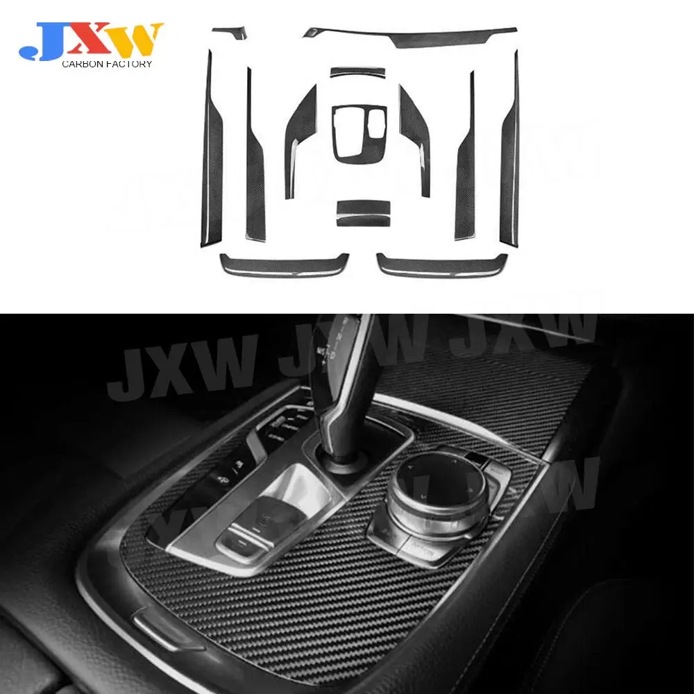 Наклейки из натурального углеродного волокна для внутренней отделки приборной панели центральной консоли, наклейки для BMW 7 серии G11 G12 730i 740i M760 2016-2019 Наклейки из натурального углеродного волокна для внутренней отделки приборной панели центральной консоли, наклейки для BMW 7 серии G11 G12 730i 740i M760 2016-2019