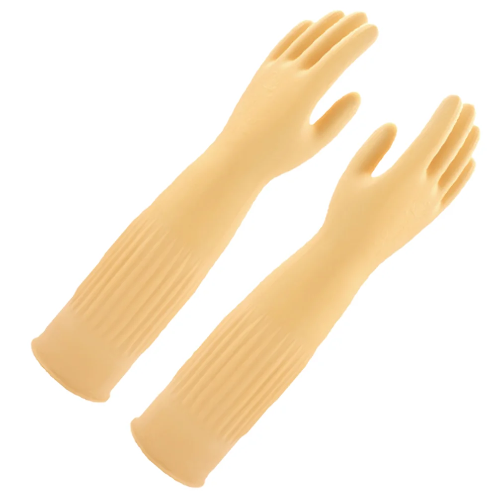 

1 Pair of Handling Dish Washing Gloves Reusable Household Chores Rubber Gloves