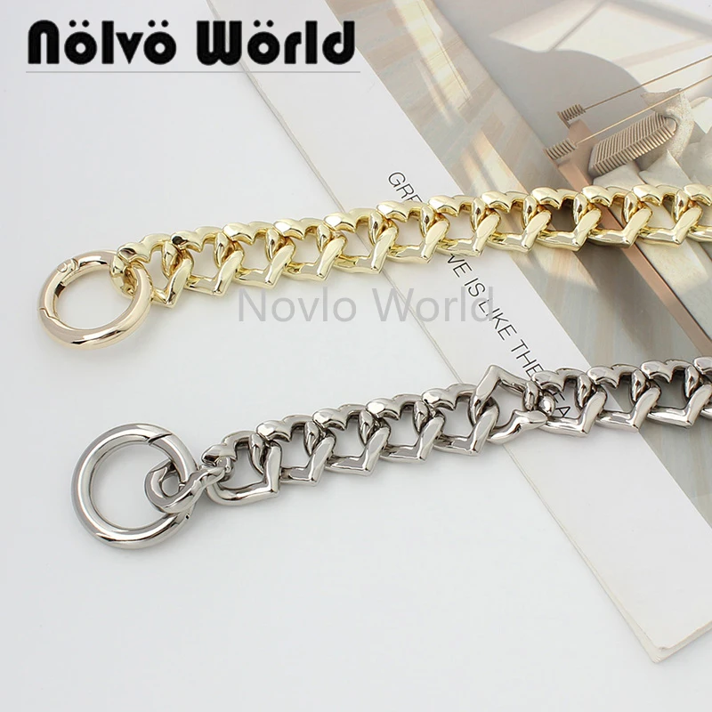 

1-5pcs 2 colors 30-120cm 18mm Width Alloy Material Luxury Bag High Level Hanging Plating Cover Bag Shoulder Chain Replace Chains