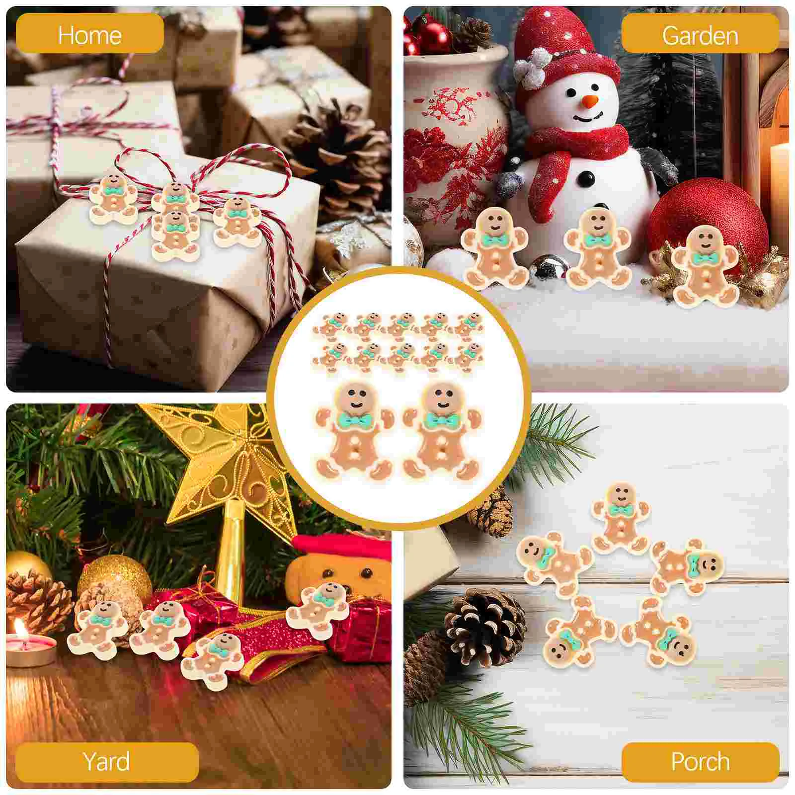 40 шт. рождественские аксессуары DIY Рождественские подвесные поделки елка кулон