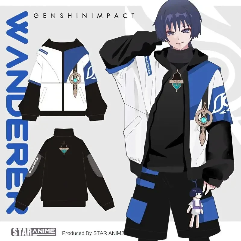 Фото ❤   Новинка 2026: Костюм для косплея по аниме-игре Cyno Tighnari Wanderer, модный повседневный наряд в стиле Харадзюку ★   Костюм на Хэллоуин №1