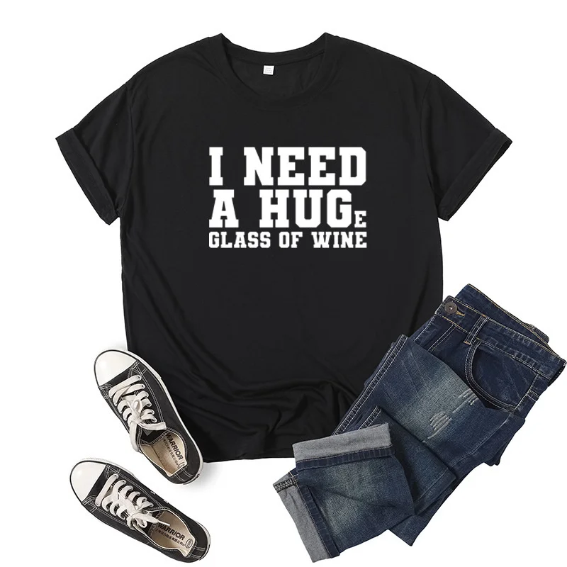 

I Need A Hug Letter Women T Shirt Short Sleeve Women Tshirt Tee Shirt Tops