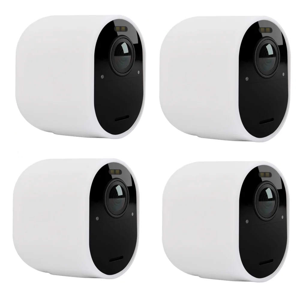 4Pcs White Silicone Cover for Arlo Ultra/Ultra 2 & Arlo Pro 3/Pro 4 Weatherproof Protective Case Camera Security Skins