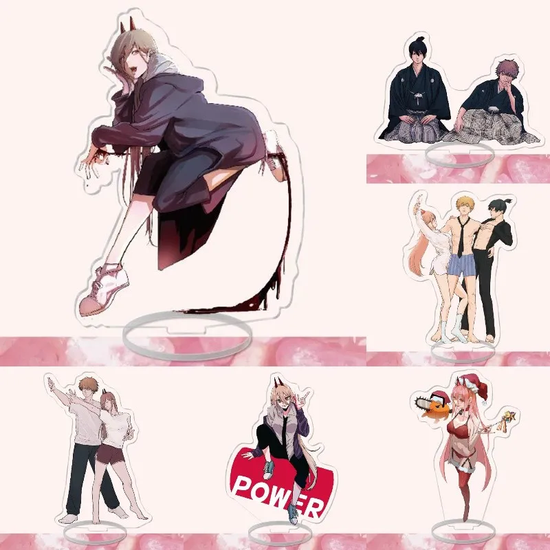 

Popular Anime Chainsaw Man Cosplay Stand Card Acrylic Figure Denji Pochita Makima Power Beam Angel Fan Collection Props Gift