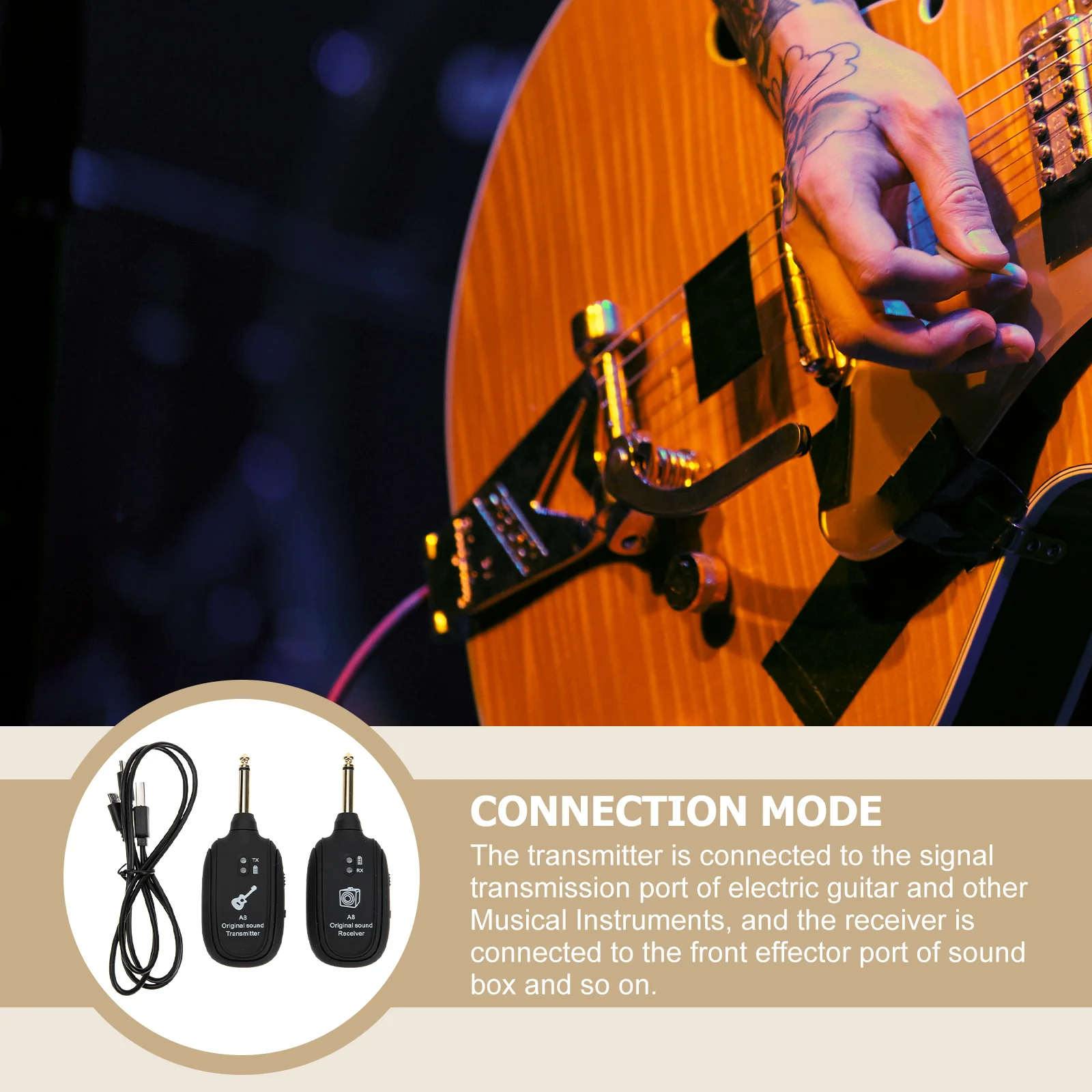 

1 Set Accessories Guitar Accessories Wireless Guitar Adapters Guitar Wireless Receiver for Guitar Replacement Guitar Lovers