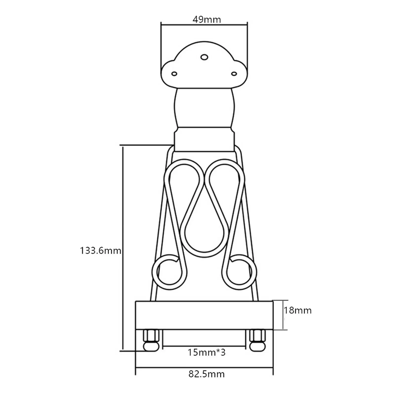 Хвостовой мост фиксированный хардтейл-бридж профессиональный металлический