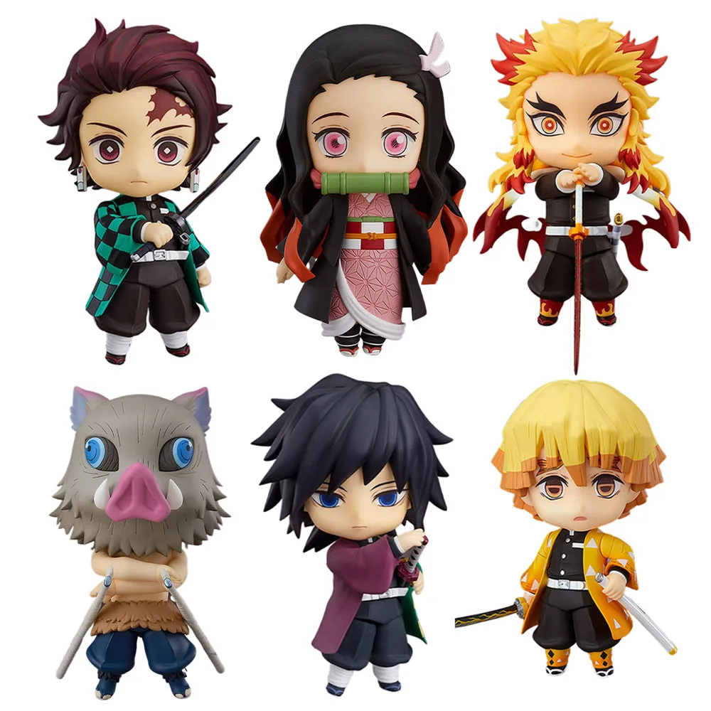 

Demon Slayer Anime Figure Nendoroid Nezuko Khomon Tanjiro Q Version Can Change Face Doll Action Figure Collectible Model