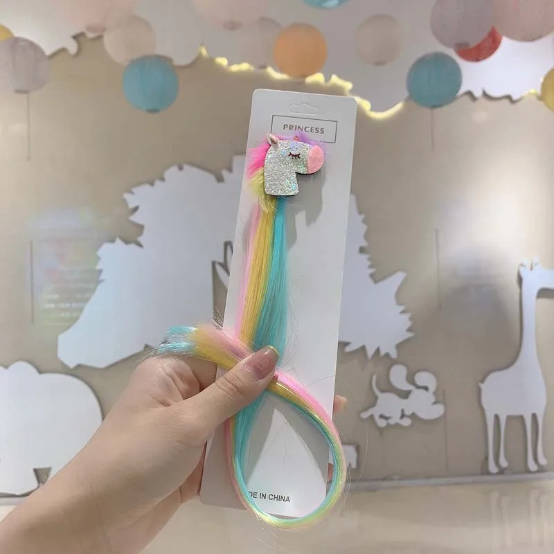 

Радужные парики с единорогом для девочек