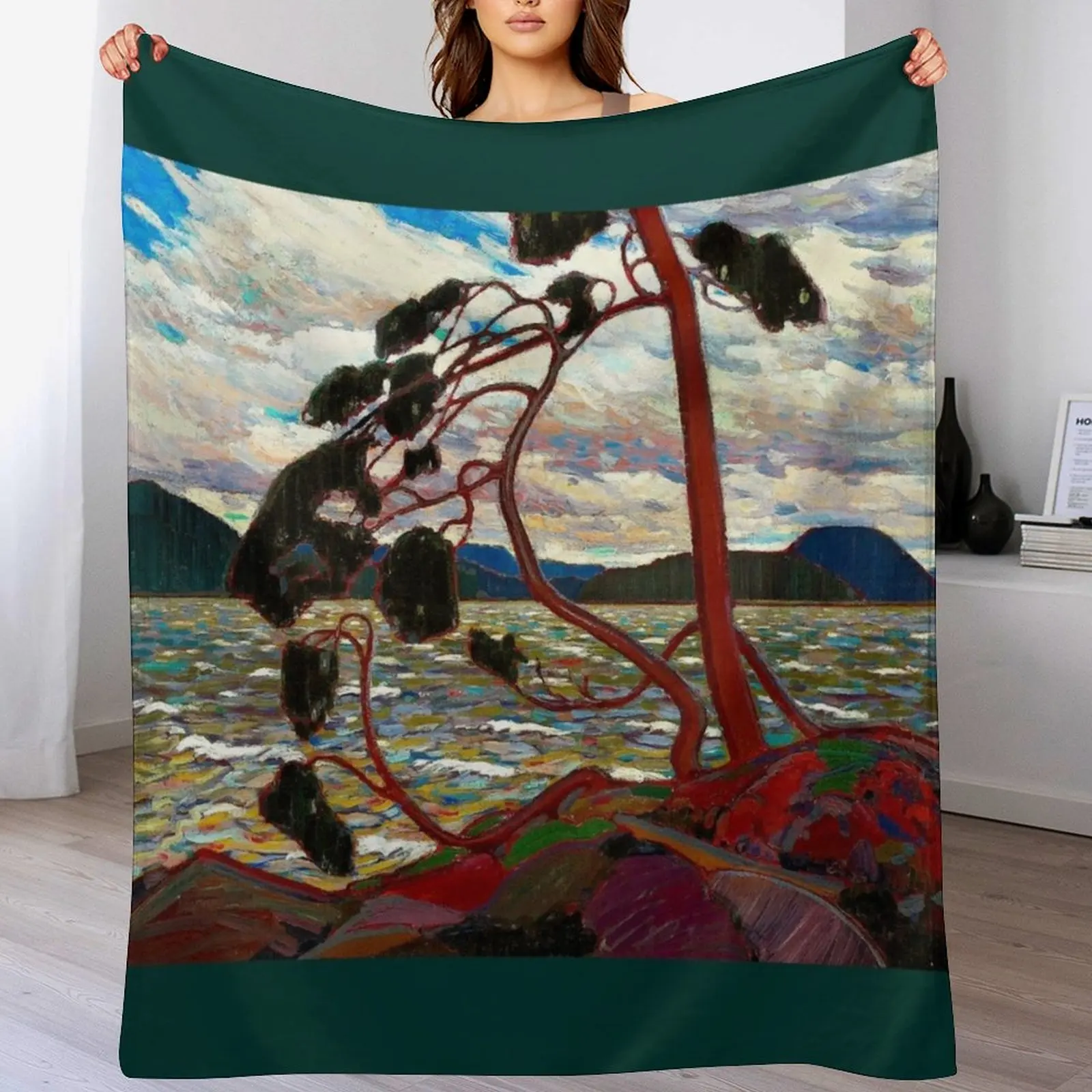 WEST WIND: винтажное одеяло Tom Thomson Algonquin Park с художественным принтом термоодеяла для