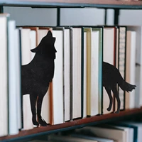 decorative animal silhouette for bookshelf black acrylic silhouette for shelves universal book separator dividers for home decor