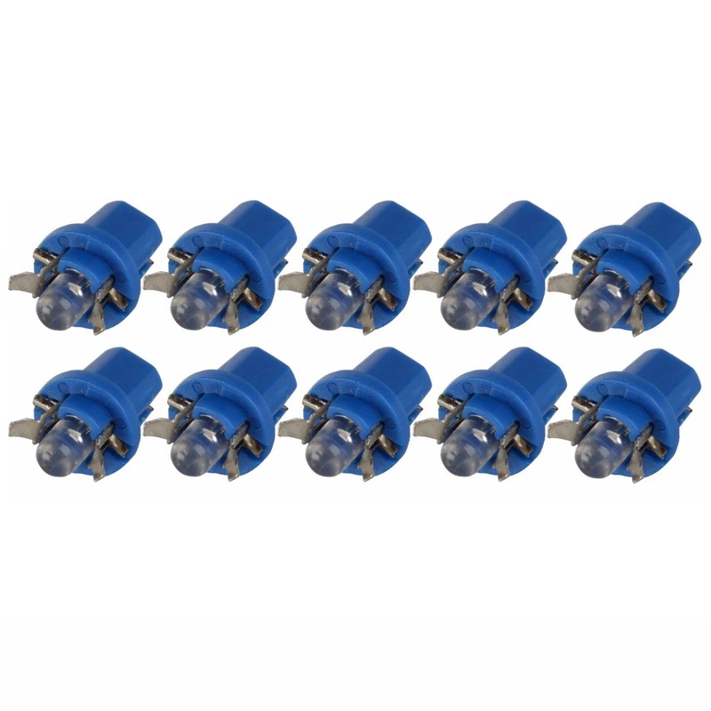 

10Pcs Car Dash Instrument Base Light Lamp T5 B8.5D LED Instrument Light Car Wedge Dashboard Bulb DC12V Lamp