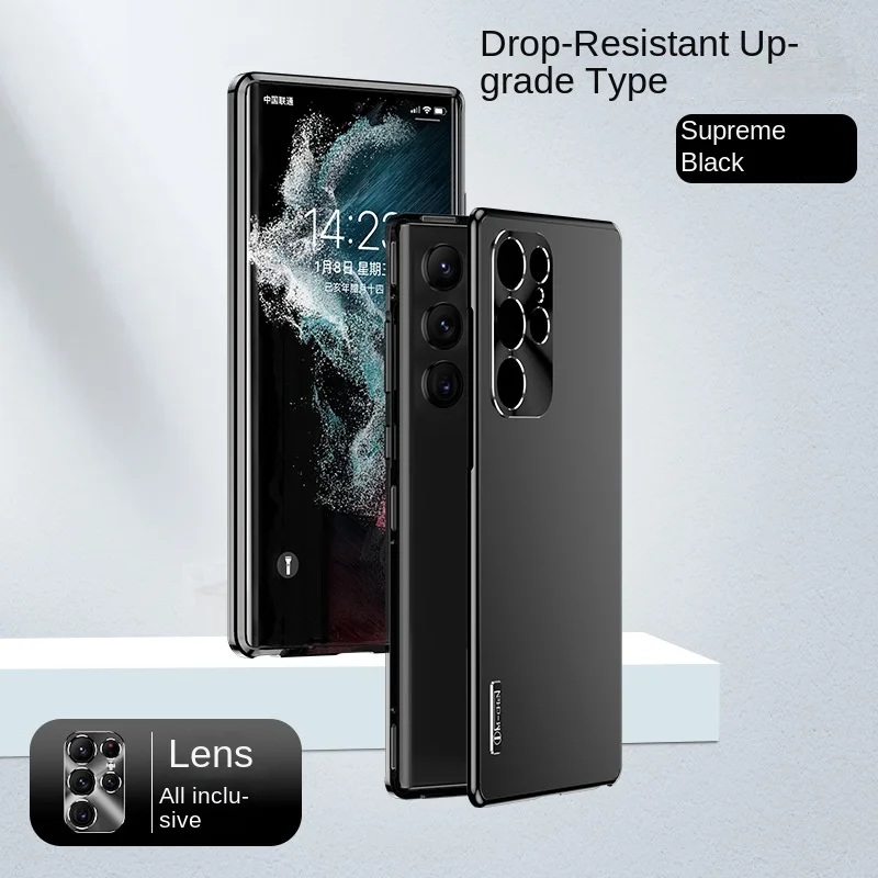 Case For Samsung S23 Plus S22Ultra S21 Metal Frame Drop-Resistant Phone Case  Protective Case with All-Inclusive