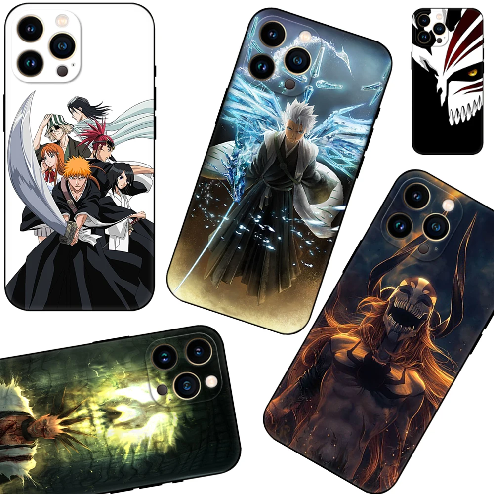 

Case for iPhone 11 pro MAX 13 Phone back Cover For iphone 12 mini SE 2020 Silicon Soft Coque cell phone black tpu anime Bleach
