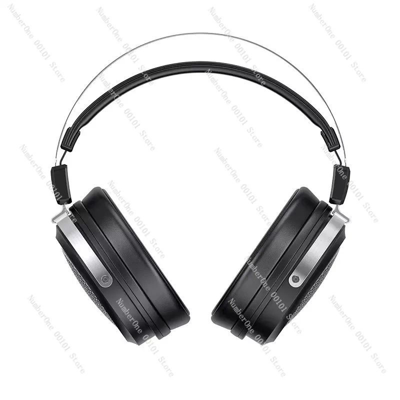 Фото Наушники открытого типа с плоским оголовным ремешком, проводные Hi-Fi наушники с ультратонкой диафрагмой 1 мкм, 374 г, чувствительность 20 Ом, подарки №1