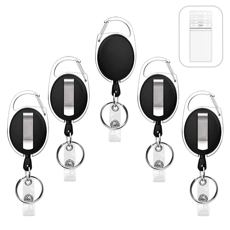 

Cord Multi Keyring Reel Lanyard Holder Tool Pull Rope Chain 40pcs Key Multitool Belt Recoil Clip Key Ring Badge Retract Keychain