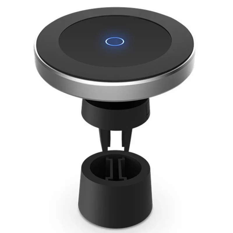 

Вращающаяся на 360 градусов Магнитная Автомобильная Беспроводная подставка для зарядного устройства QI для приборной панели держатель для с...
