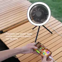High Quality Tripod Fan Outdoor Camping Lighting Electric Fan With Powerbank Multi-function Ceiling USB Desktop Fan