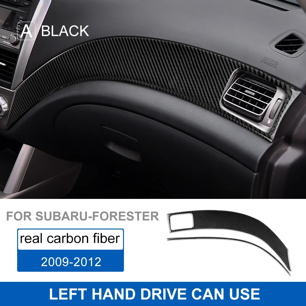 

Настоящее мягкое углеродное волокно для Subaru Forester 2009 2010 2011 2012, аксессуары, LHD RHD, приборная панель автомобиля, декоративная наклейка на переднюю дверь