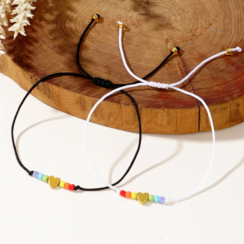 Go2boho железный браслет с желтым камнем Радужное сердце 2024 новый для женщин любовь