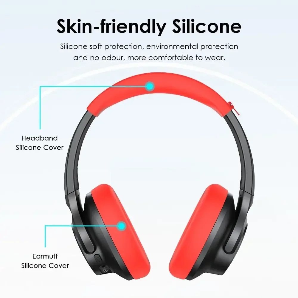 Фото Подходит для Anker Soundcore Q20i, противоударный высококачественный и удобный силиконовый ушной колпачок, повязка на голову, силиконовый защитный чехол №4