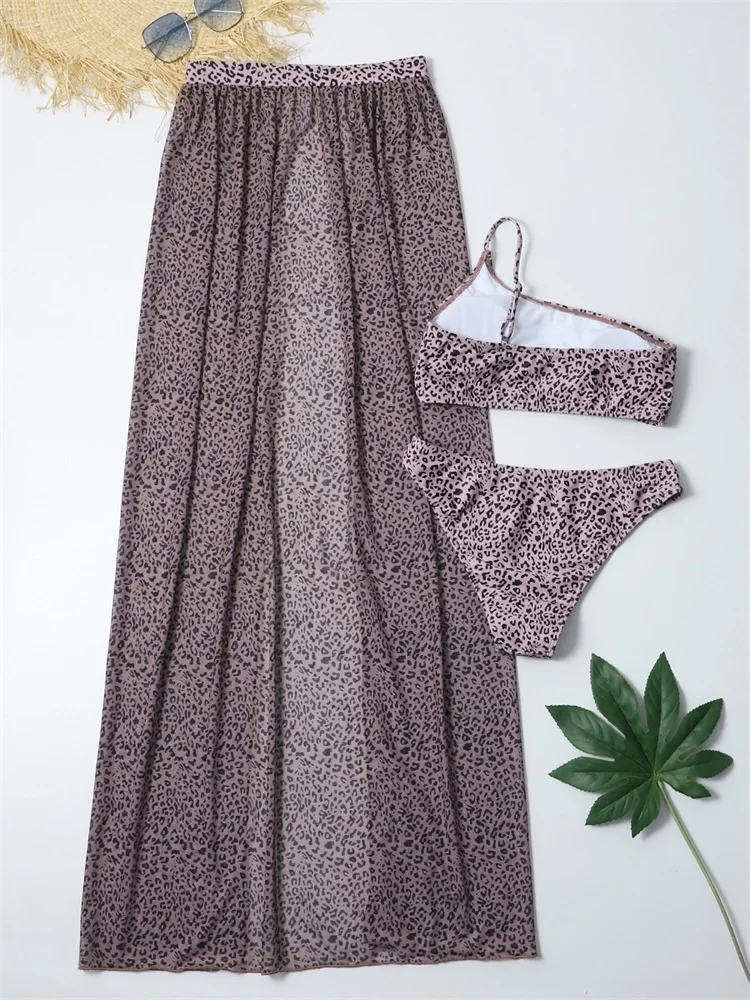 Бикини Miyouj в одно касание купальник с леопардовым принтом женский