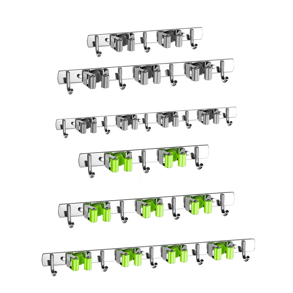 

Держатель для метлы, кронштейн для щетки, настенная подставка из нержавеющей стали, мопс, крюк, товары для дома