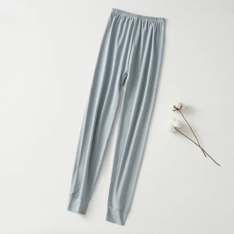 Fashion Thermal Underwear For Men Long Johns Winter Autumn Thermal Underwear Bottoms 100%Cotton Mens Warm Leggings Long Pants