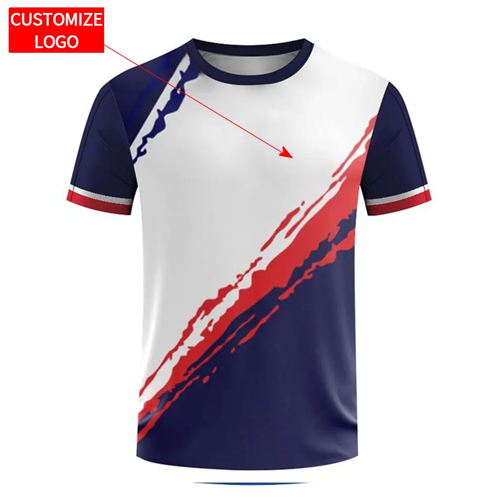 

Summer Free Customized Children's T-shirt Men's Street Leisure T-shirt Sports Top Table Tennis Jersey Running Short Sleeve