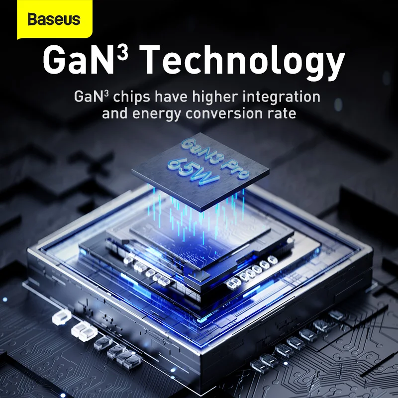 Зарядное устройство Baseus GaN с USB Type-C 65 Вт 4 0 QC 3 |