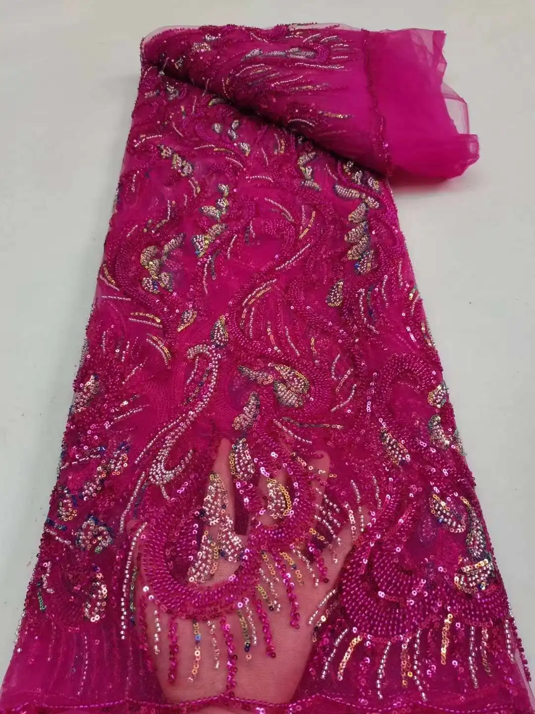 

Элегантная Роскошная африканская кружевная ткань 2023 Высококачественная модная вышитая французская Тюлевая кружевная ткань для нигерийских RF82609