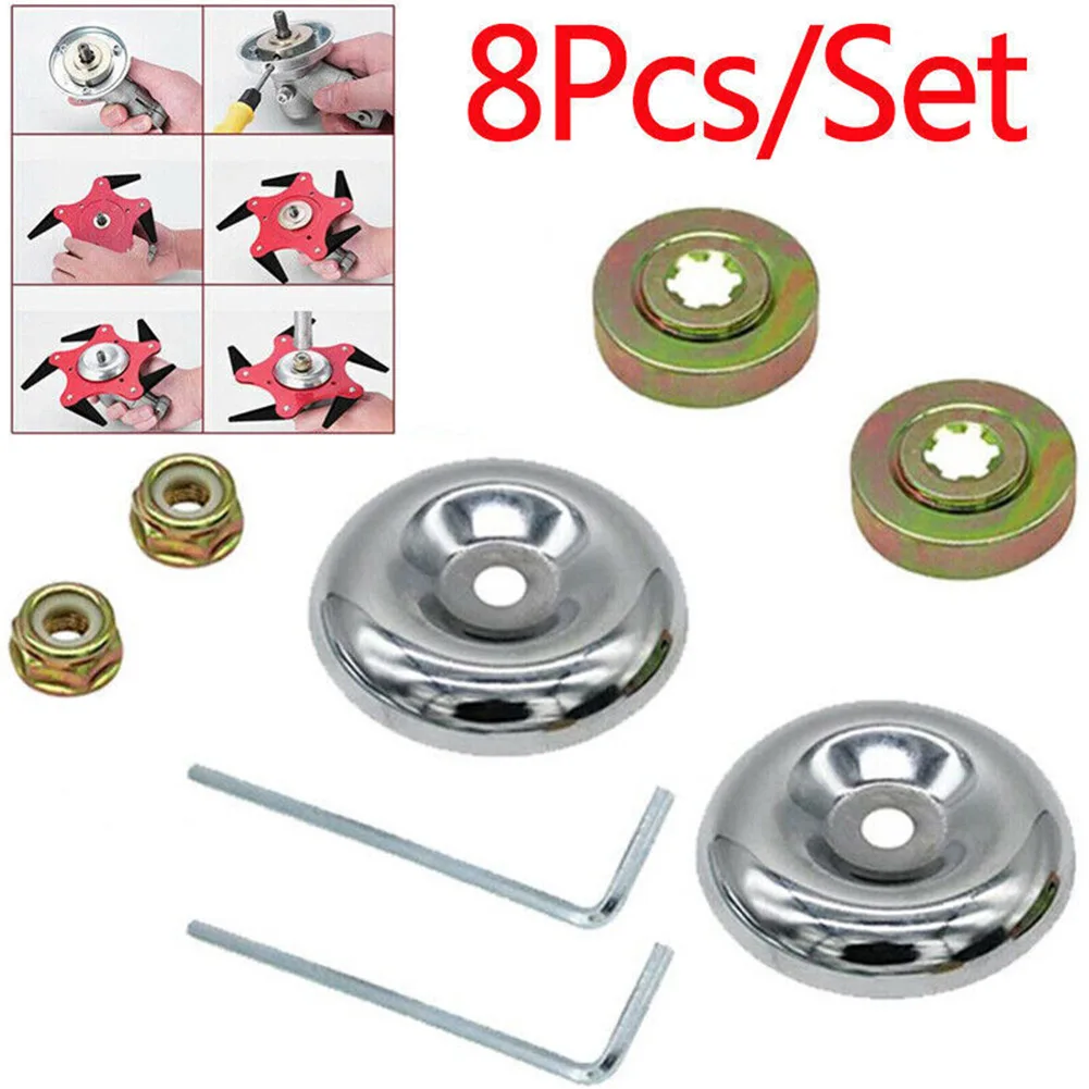 

8X Brush Cutter Blade Fixing Kit For Stihl Lawnmower Attachment Blade Trimmer Brand New And High Quality