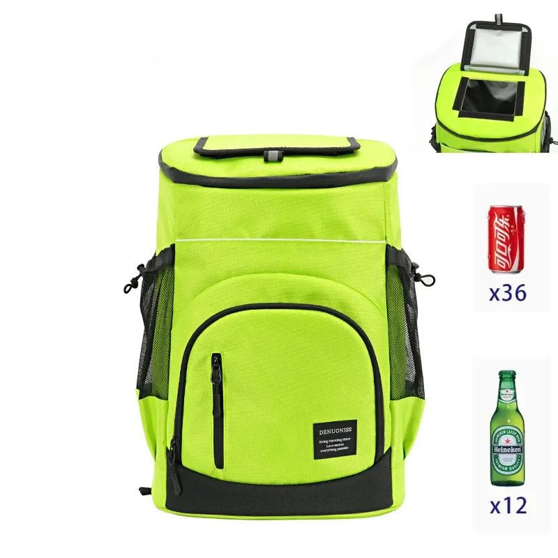 

33L Refrigerator Bag Soft Large 36 Ca Iulated Cooler Backpack Thermal Isothermal Fridge Travel Beach Beer Bag mochila icebag