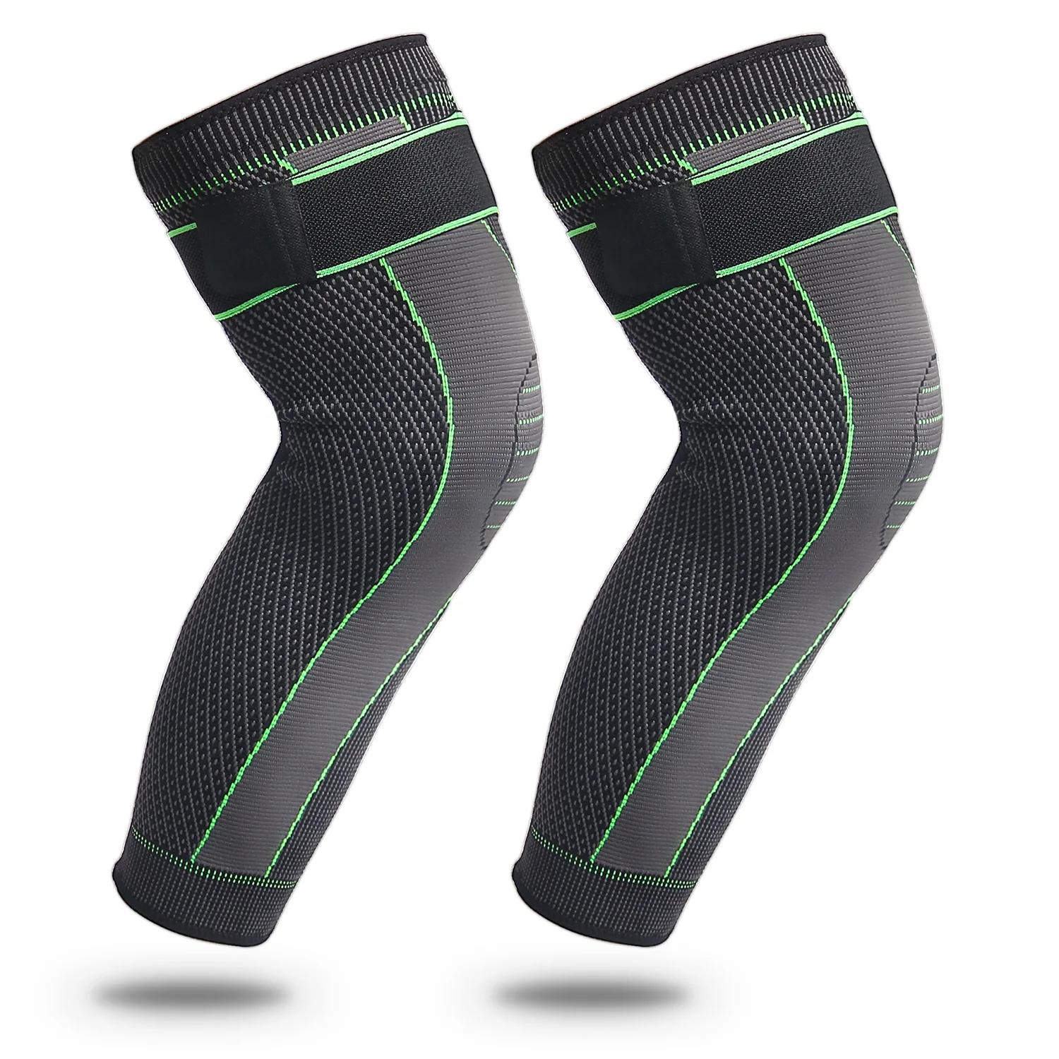 Ression Knee Pads Long Leg Braces Knee Sleeves With Elastic 