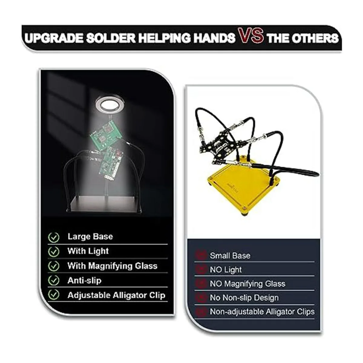 Для пайки с 3 увеличительными лампами держатель печатной платы 4 гибких ручки