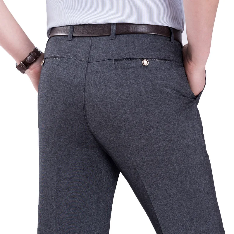 

2023 Men's Loose Straight Pants Summer Thin High Waist Casual Pants