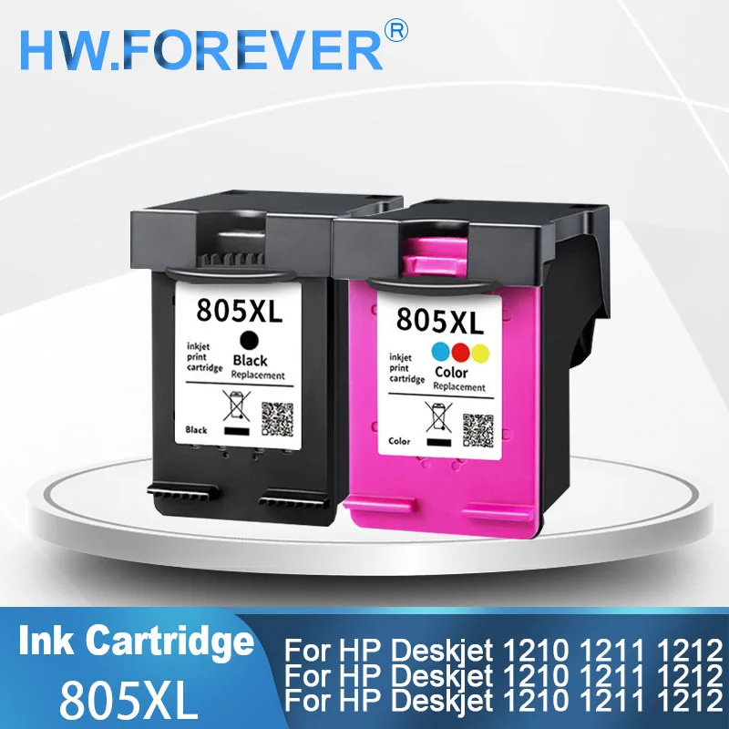 Фото Совместимый чернильный картридж 805 805XL для принтеров HP Deskjet 1210 1211 1212 1213 2330 2331 2332 2333 2720 2721 2722 №1