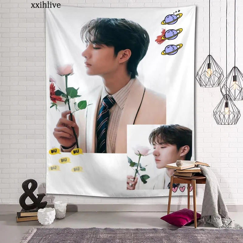 Hot Sale Custom Yibo KPOP Printed Tapestry Background Decorative Tapestry Various Sizes Wall Hanging Decor 100x150cm 9.29 images - 6