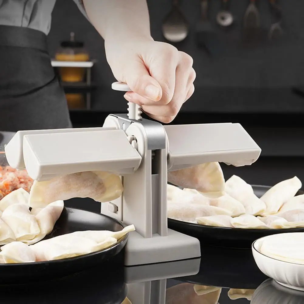 

Automatic Dumpling Maker Machine Double Head Press Dumplings Mold DIY Empanadas Ravioli Mould Kitchen Accessories Gadgets Tools