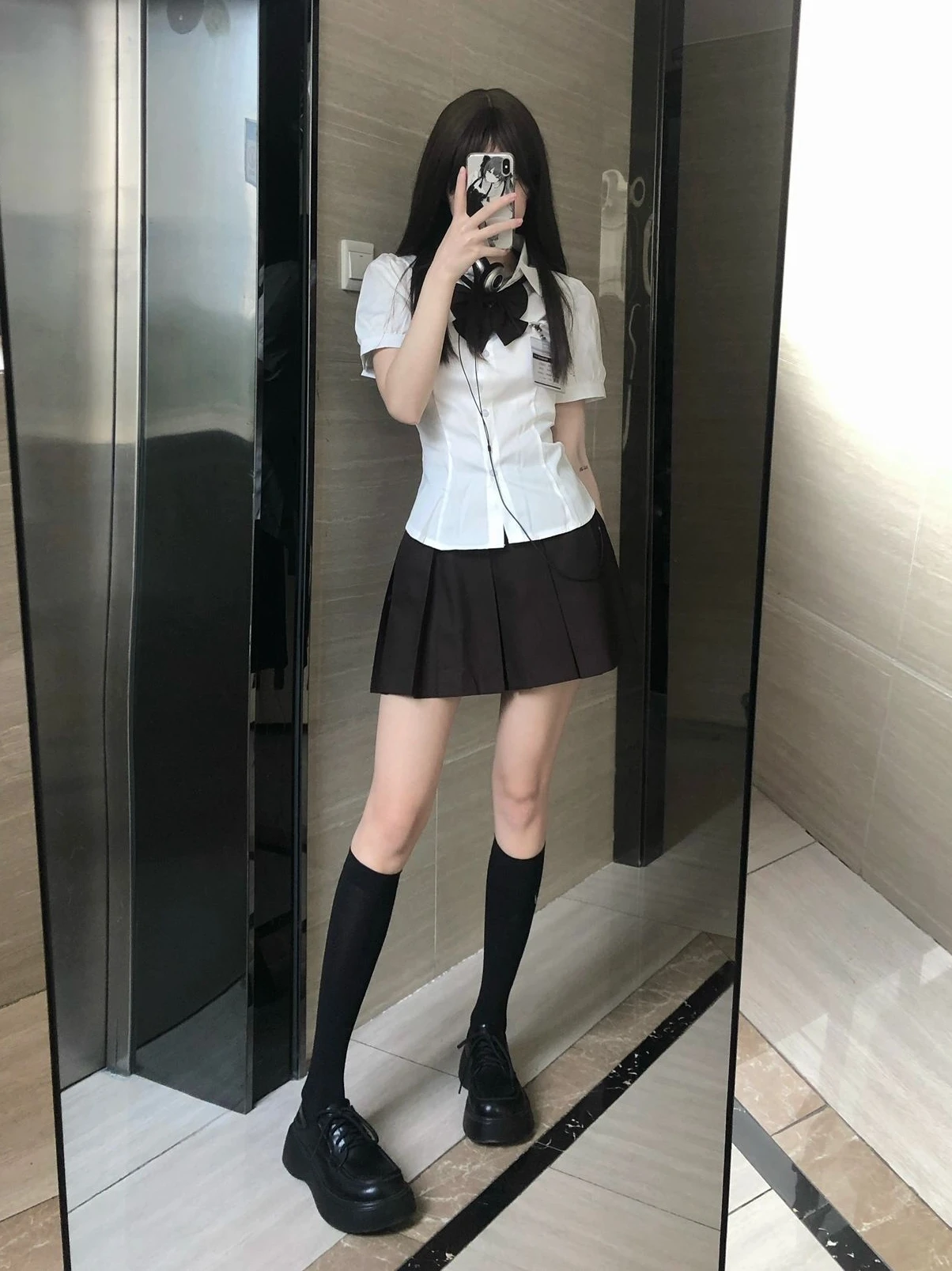 Mars Institute Summer Sweetheart Waist Hugging Shirts Short sleeve Japan fashion Preppy White Shirt Jk Uniform Set