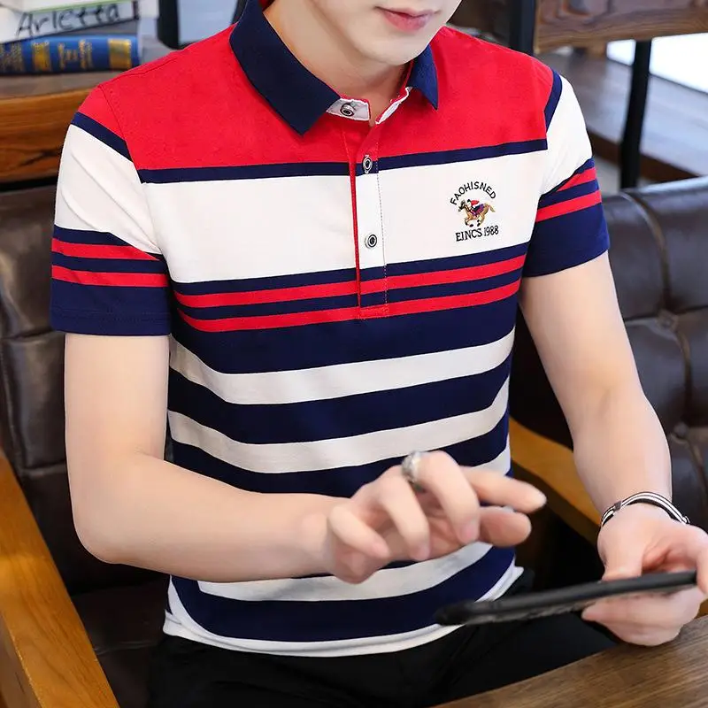 

Футболка мужская классическая, рубашка поло в стиле хип-хоп, дизайнерская одежда, черная, в стиле простоты