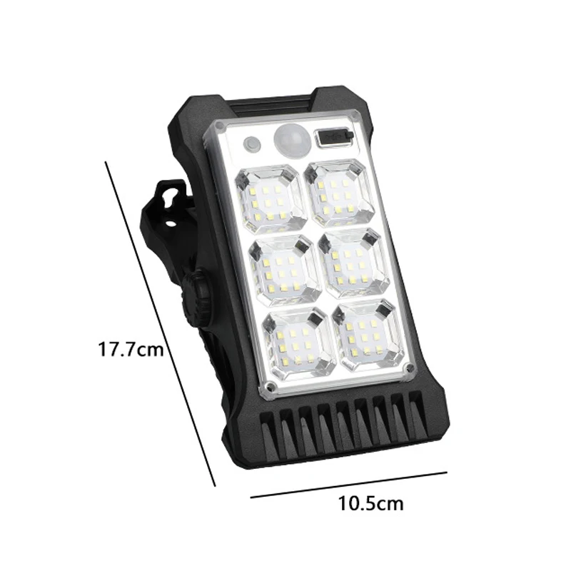 

Уличный портативный солнечный светильник с зажимом, водонепроницаемый PIR-датчик движения, двор, сад, забор, лампа, патио, домашний кемпинг, COB, светодиодный настенный светильник