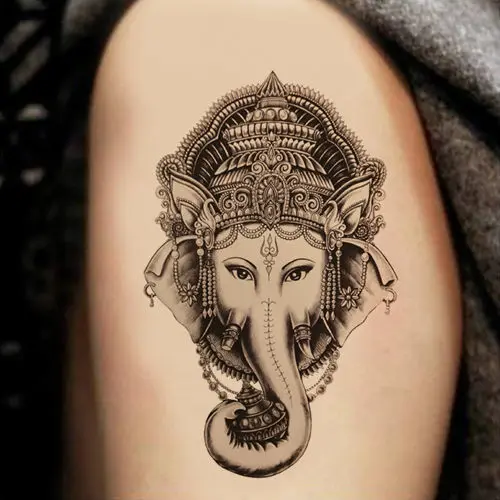 

Thai Elephant Tattoos Waterproof Temporary Tattoo for Woman Men Fake Tattoo Stickers Lasting Arm Tattoo Art Tatuajes Temporales