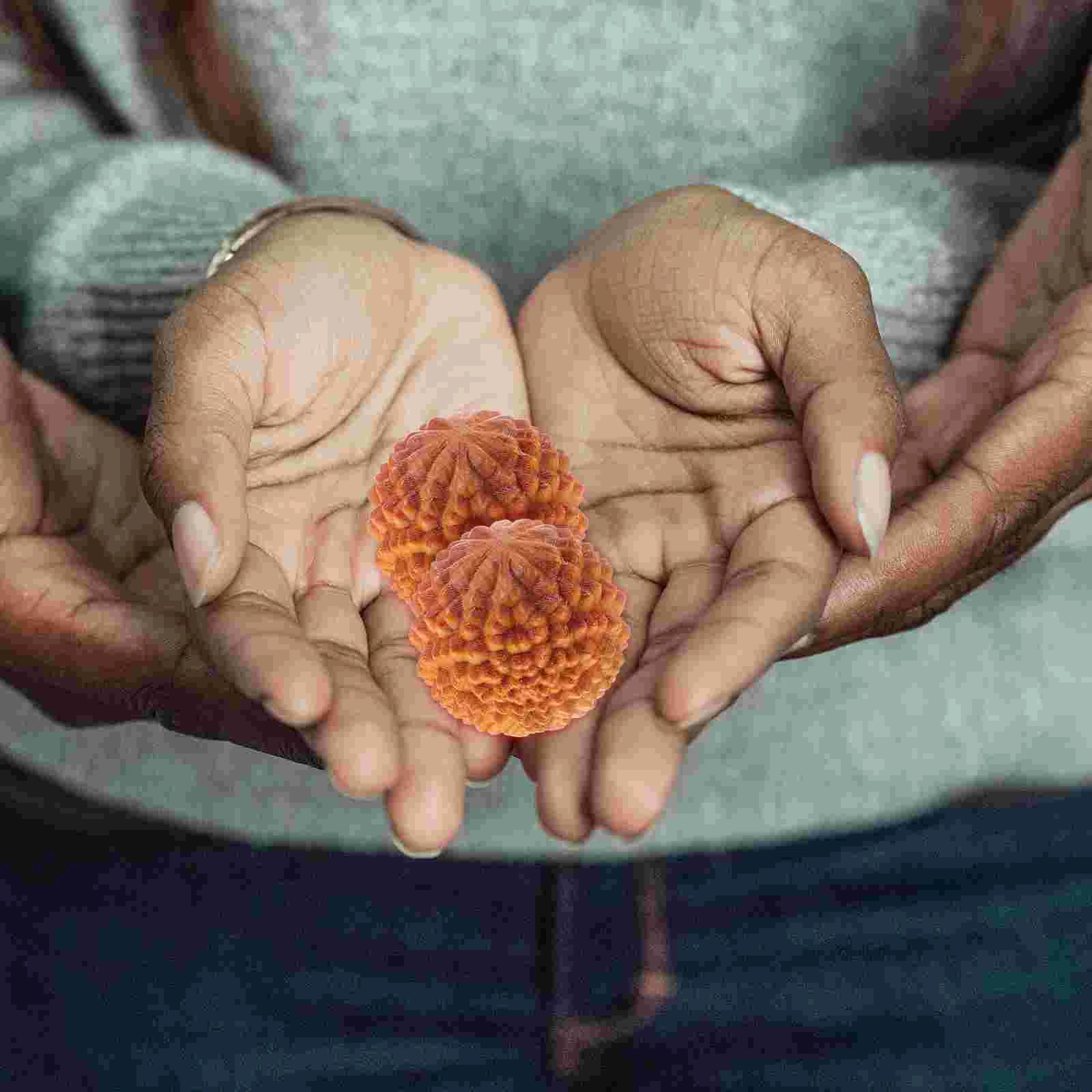 2 шт. массажный мяч фасциальный инструмент деревянный ручной дуриан сферические