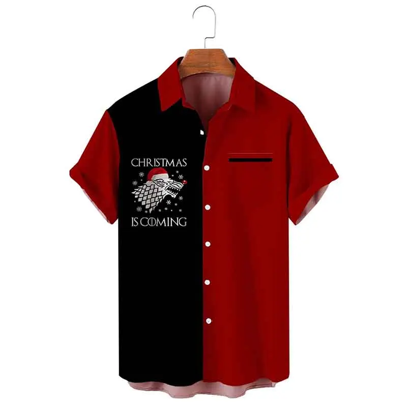 

Christmas Element Men‘s Short Sleeve Tee Shirt Men Oversized Blouse Tops