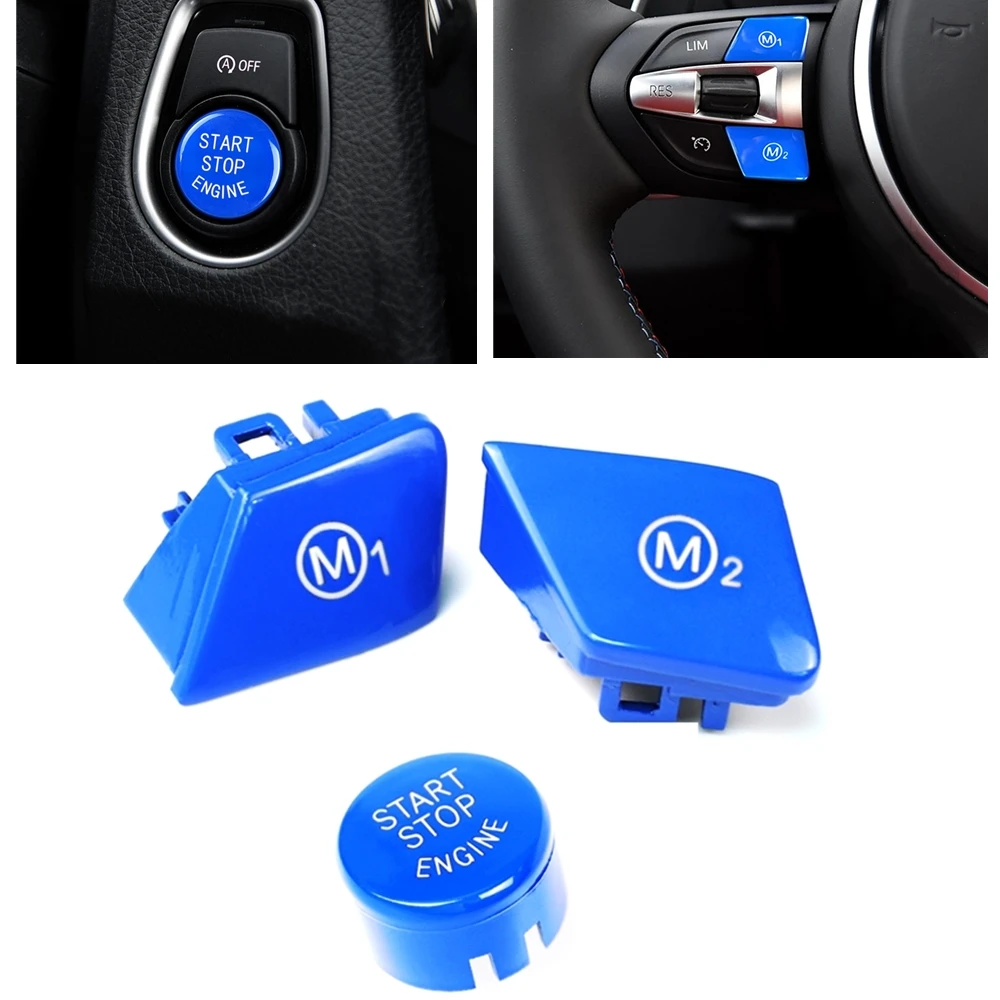 

Car Steering Wheel Switch Button Cover M & Engine Start Button Cap For BMW F87 M2 F82 M4 Coupe F80 M3 Sedan F83 M4 Convertible