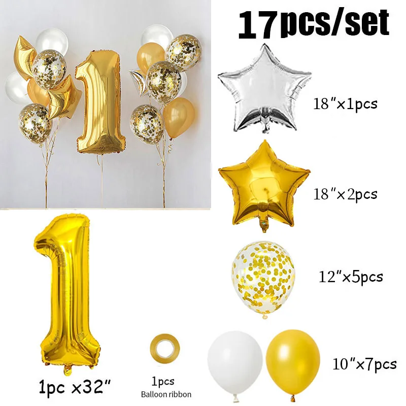 

Фольгированные шары для дня рождения TingBabyer 1-9 лет