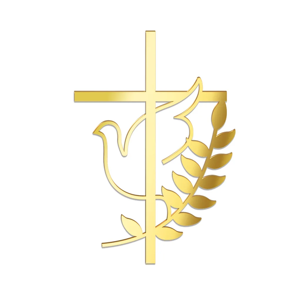 

MOONBIFFY Золотой акриловый топпер для торта крещение